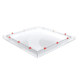 Lichtkoepel polycarbonaat helder dubbelwandig
