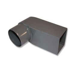 PVC Stadsuitloop grijs doorgang 60x100 buis 80-100mm