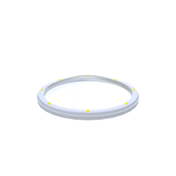 Ronde lichtkoepel acrylaat helder dubbelwandig