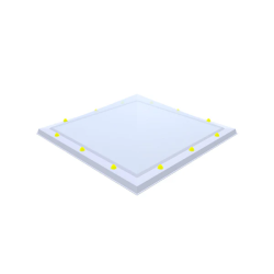 Piramide lichtkoepel acrylaat opaal driewandig