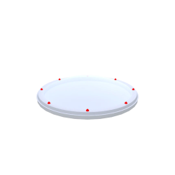 Ronde lichtkoepel polycarbonaat opaal driewandig