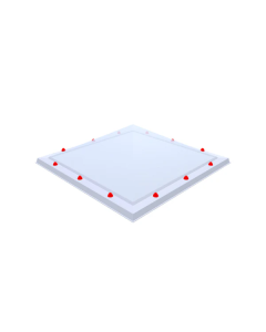 Piramide lichtkoepel polycarbonaat opaal 