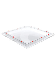 Lichtkoepel polycarbonaat helder driewandig
