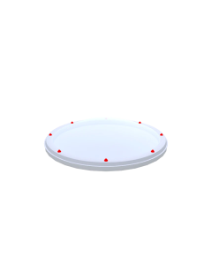 Ronde lichtkoepel polycarbonaat opaal driewandig
